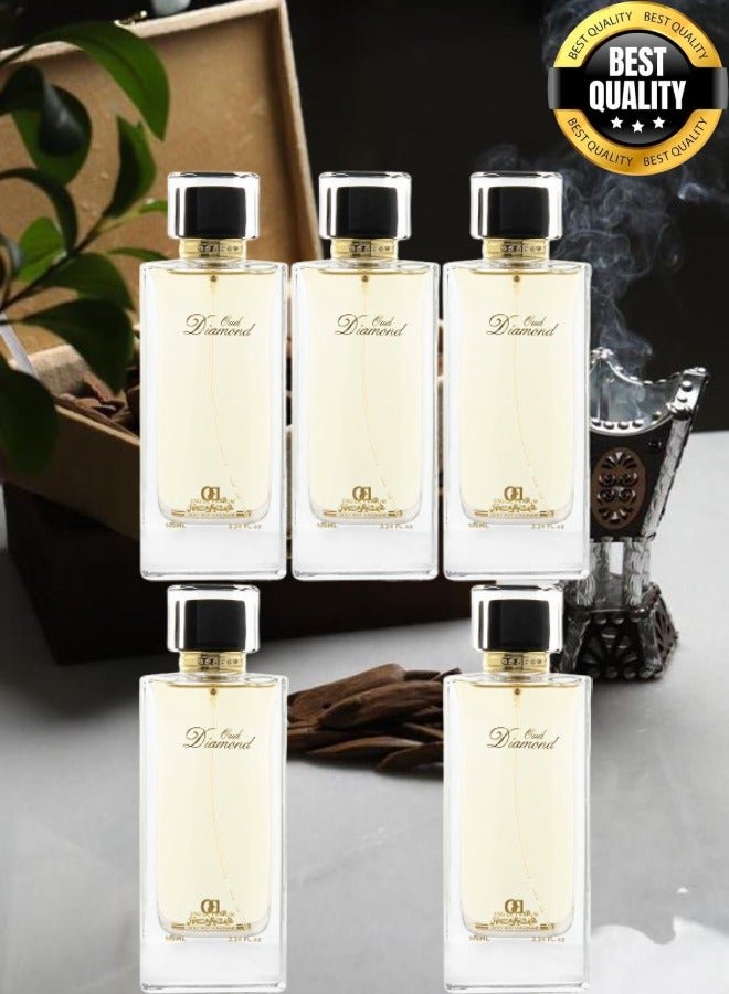 Banafa 5 Pieces Oud Diamond Perfume - Image 1