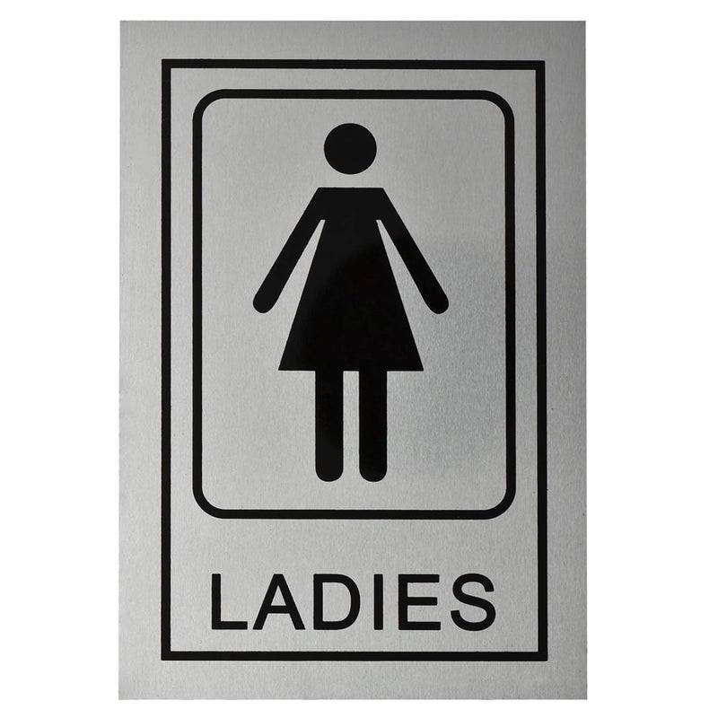 BUZZ COOL Gents Ladies Signage Self Adhesive Sticker For Washroom Toilet Restroom Glass Doors Wooden Doors Offices Hospitals Mall And Business Sign Stickers, Silver - Image 4