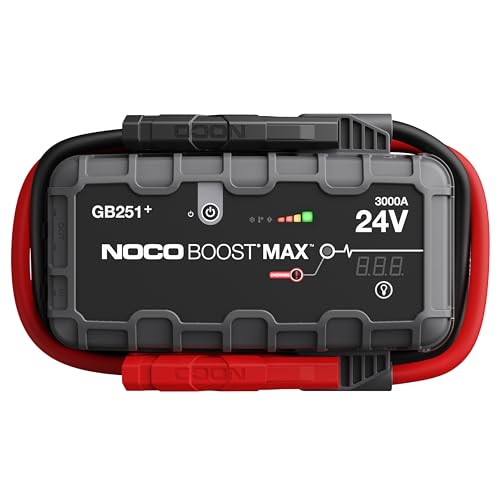 NOCO Boost Max GB251: 3000A قافز بدء التشغيل UltraSafe – حزمة معزز بطارية ليثيوم 24V، صندوق قفز محمول، بنك طاقة وكابلات قفز - لمحركات الغاز والديزل 32L - Image 1
