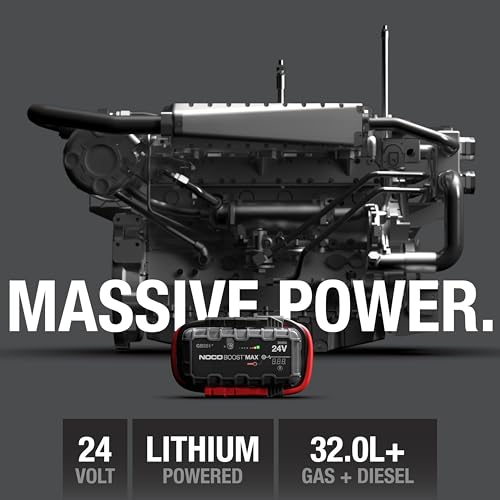NOCO Boost Max GB251: 3000A قافز بدء التشغيل UltraSafe – حزمة معزز بطارية ليثيوم 24V، صندوق قفز محمول، بنك طاقة وكابلات قفز - لمحركات الغاز والديزل 32L - Image 3