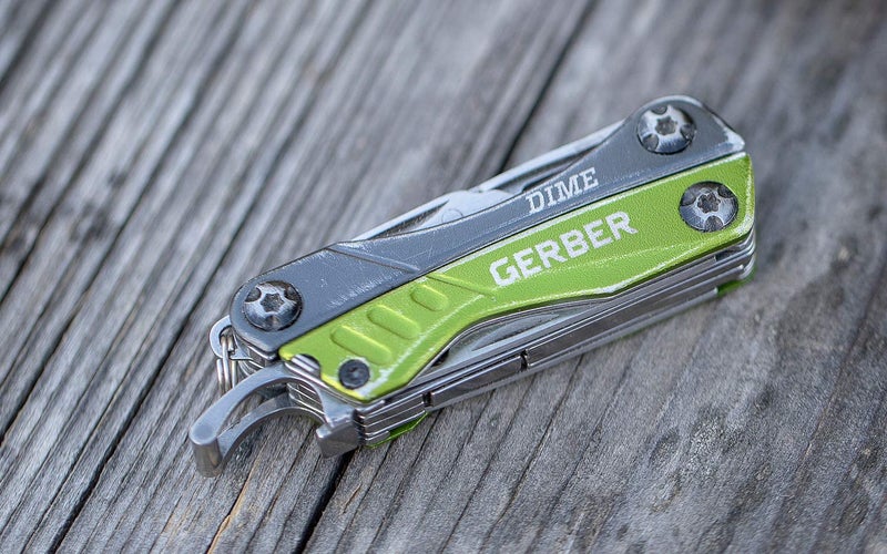 Gerber Gear Dime 12-in-1 Mini EDC Multitool - Needle Nose Pliers, Pocket Knife, Keychain, Bottle Opener - EDC Gear and Equipment - Green - Image 4