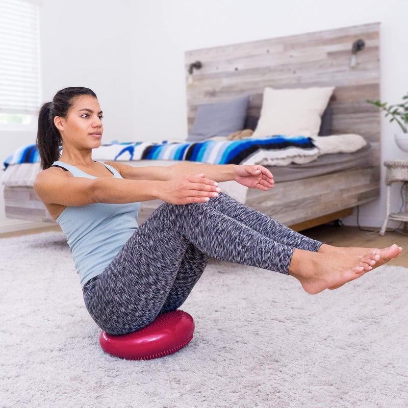 ProsourceFit Core Balance Disc Trainer, 14” Diameter with Pump for Improving Posture, Fitness, Stability - Image 2