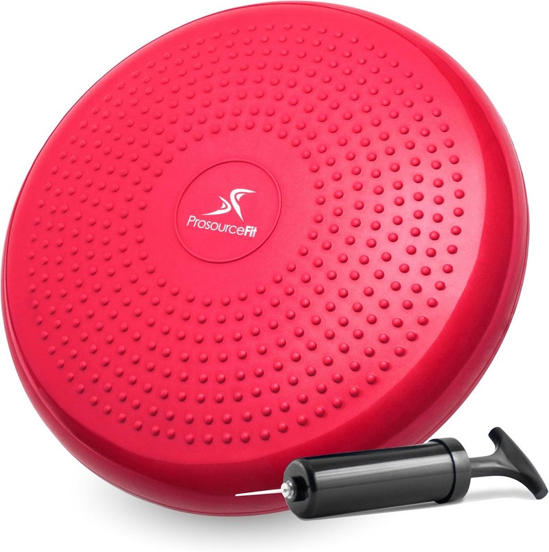 ProsourceFit Core Balance Disc Trainer, 14” Diameter with Pump for Improving Posture, Fitness, Stability - Image 1