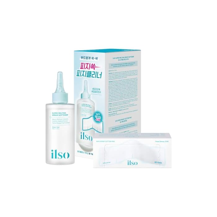 ilso Super Melting Sebum Softener, 5.29 fl oz, with 40 Skin Wrap Cotton Pads included, Pore Cleansing Solution, Blackhead Softener, Melts Away Blackheads & Sebum, Korean Skincare