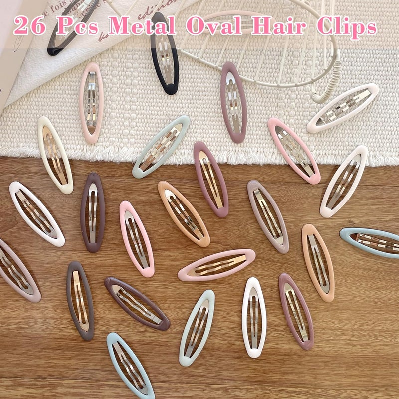 mythos 26 Pcs Metal ellipse Hair Clips No Slip for Women & Girls,Strong Hold Matte Hair Clips for Thick Hair & Thin Hair,Hair Barrettes for Women - Image 3