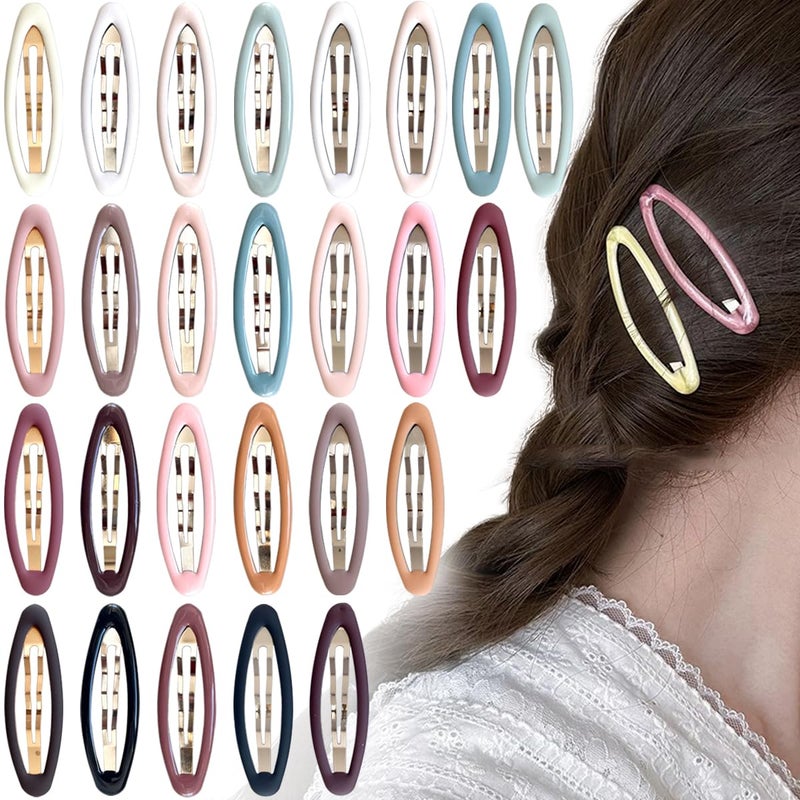 mythos 26 Pcs Metal ellipse Hair Clips No Slip for Women & Girls,Strong Hold Matte Hair Clips for Thick Hair & Thin Hair,Hair Barrettes for Women - Image 1