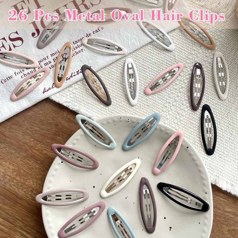 mythos 26 Pcs Metal ellipse Hair Clips No Slip for Women & Girls,Strong Hold Matte Hair Clips for Thick Hair & Thin Hair,Hair Barrettes for Women - Image 4