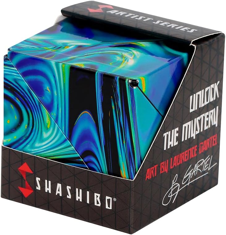 SHASHIBO Shape Shifting Box - STEM Magnetic Fidget Cube (Mystic Ocean) - Image 1