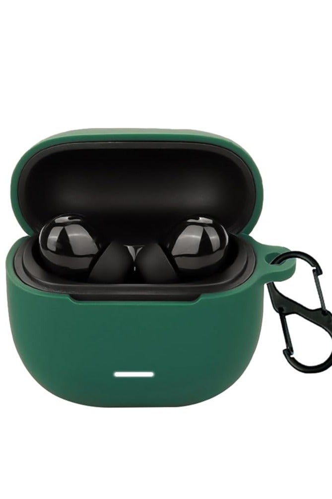 جراب متوافق مع شاومي ريدمي بادز 6 لايت، جراب سيليكون، جراب رفيع للغاية، مقاوم للصدمات، مقاوم للخدش - أخضر مموه