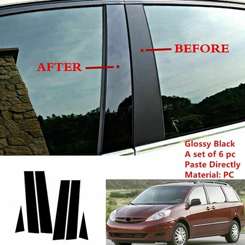Vuzmode Car Pillar Posts Trim Cover for Toyota Sienna - Image 3