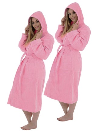 2 Pieces Pink Color Terry Weave Bathrobe Small size 100% Cotton - pzsku/Z63FFAFBBBA28088F0890Z/45/_/1718977117/6da588ad-b65d-4beb-84cf-c53d25aba778