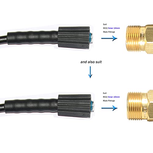XZT 3000 PSI 35FT 1/4-inch High Pressure Washer Hose with Adapter,3000PSI Extension Hose for most brand pressure washer - Image 3