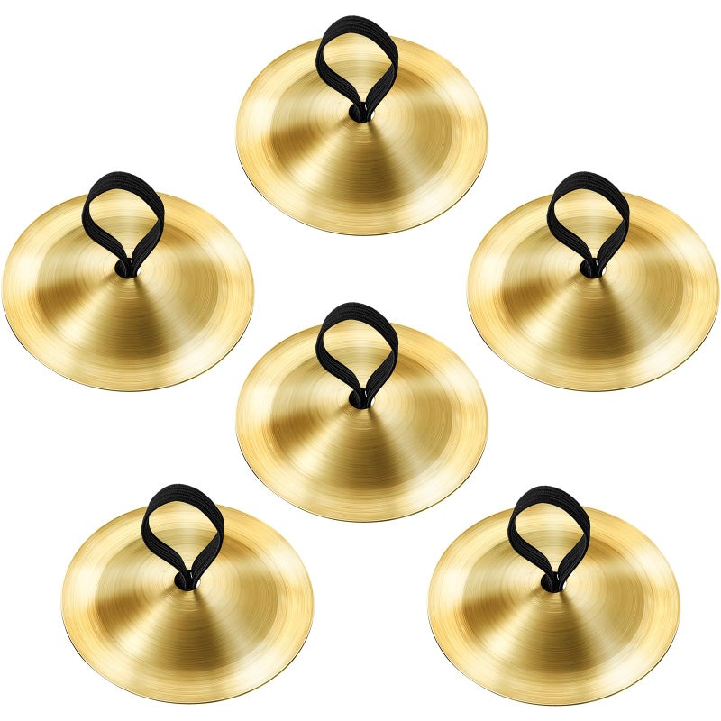 Boao 6 Pieces Finger Cymbals Belly Dancing Finger Cymbals Dance Zills Musical Instrument for Dancer Party - Image 1