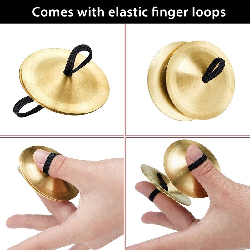 Boao 6 Pieces Finger Cymbals Belly Dancing Finger Cymbals Dance Zills Musical Instrument for Dancer Party - Image 4
