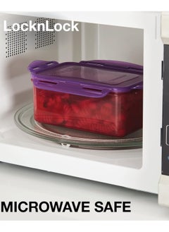 LOCK & LOCK LocknLock Eco-Friendly 1.2L Airtight Squared Food Container - Microwave, Freezer, and Dishwasher Safe  - Image 3