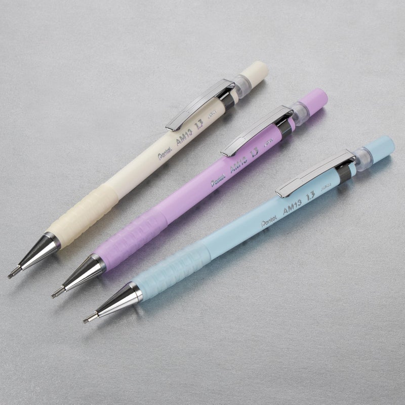 Pentel Sharp 1.3 Mechanical Pencil, (1.3mm), Extra Thick Line, Includes Refill Lead, Writing/Office/Test-Taking Pencil, Pastel Blue Barrel (AM13LBPS) - Image 5