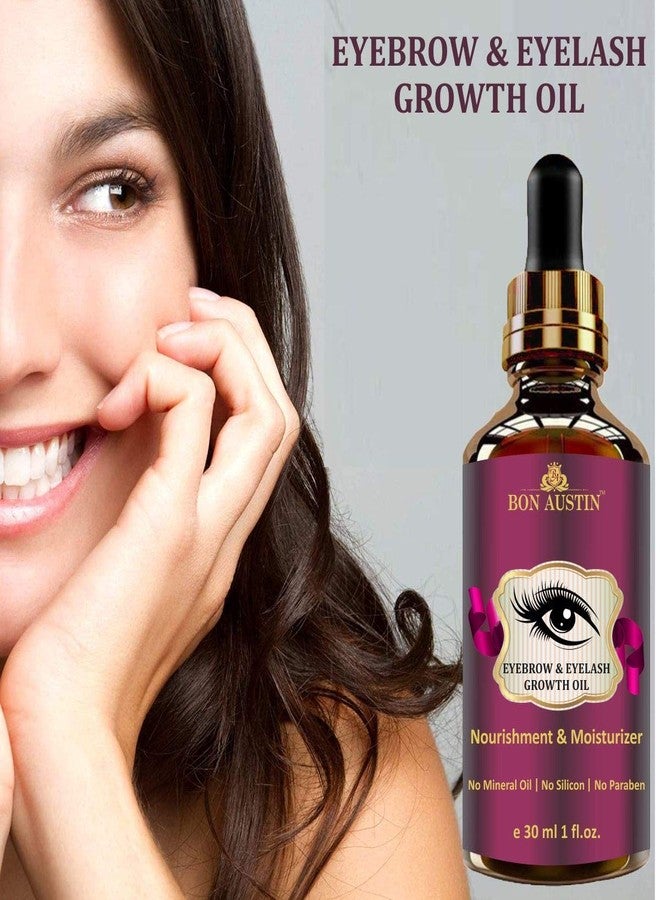 Bon Austin EyeBrow & EyeLash Growth Oil Serum with Castor Oil, Almond Oil & Vitamin E - For Good Growth - Combo Pack of 3-30 ml(90 ml) - Image 4