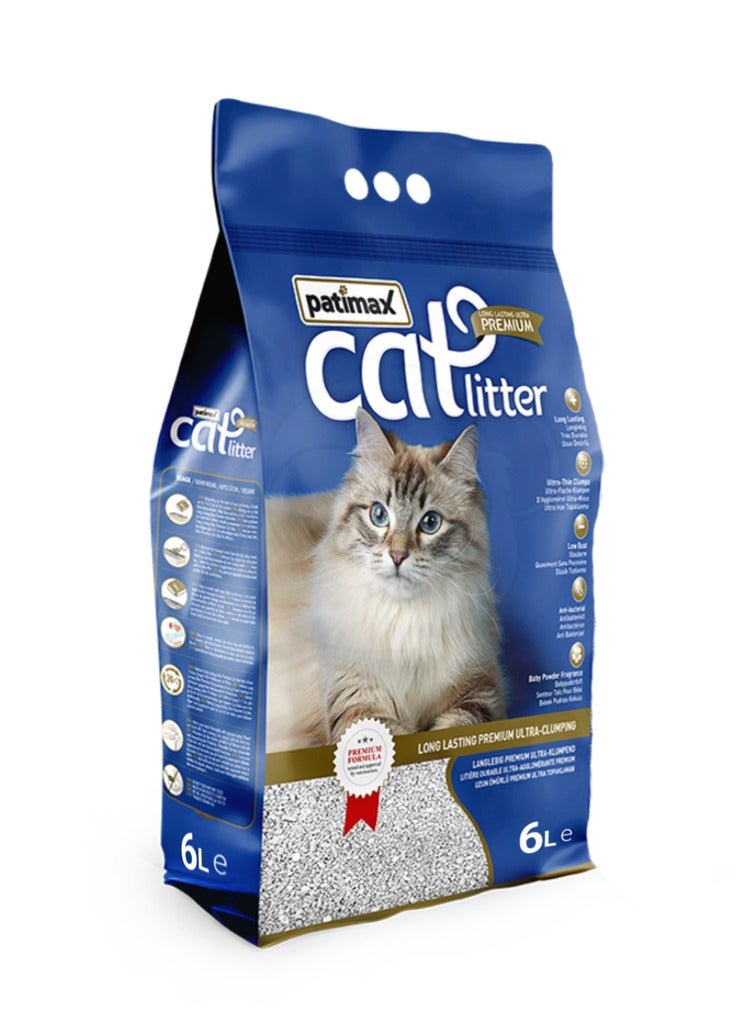 Premium Ultra Clumping Baby Powder Scented Cat Litter 6L