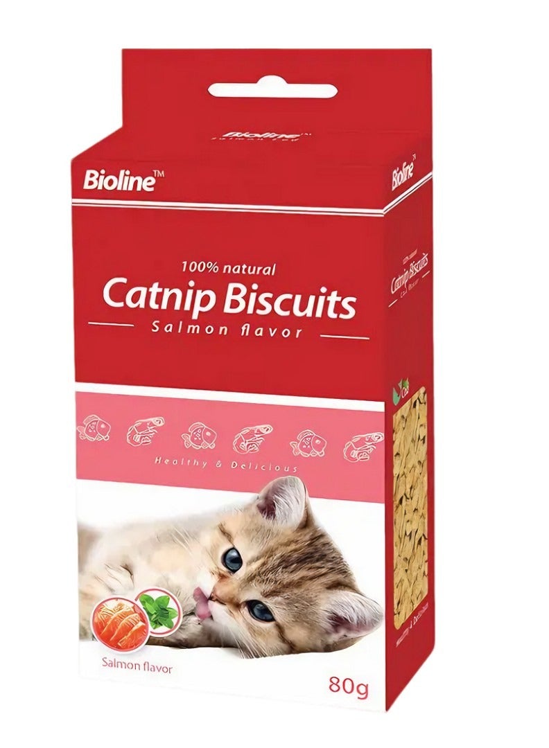 بايولاين بسكويت بيولاين كاتنيب بنكهة السلمون للقطط ٨٠ غرام - Image 1