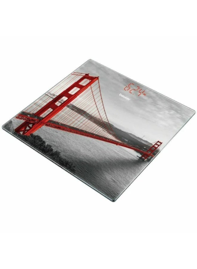 بيورير ميزان زجاجي رقمي  من بيورير جى اس 215 سان فرانسيسكو، سعة 180 كجم - Image 1