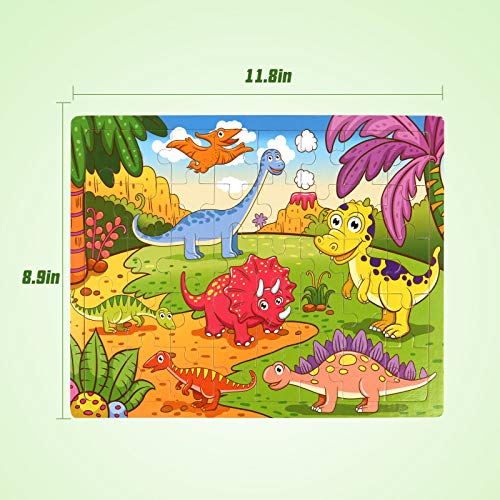 SYNARRY Wooden Jigsaw Puzzles for Kids Age 3-5 Year Old, 4 Pack 24-40 Pieces Preschool Educational Learning Toys Gift Set for Children Boys and Girls, Sea Life, Insects, Animals, Dinosaurs Themes - Image 5