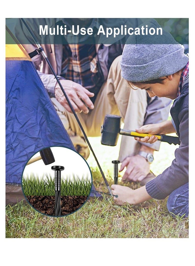 Garden Landscape Edging Stakes, 8 Inch Plastic Landscape Edging Nails, Spiral Landscape Stake, for use with Paver Edging, Landscape Edging, Artificial Turf