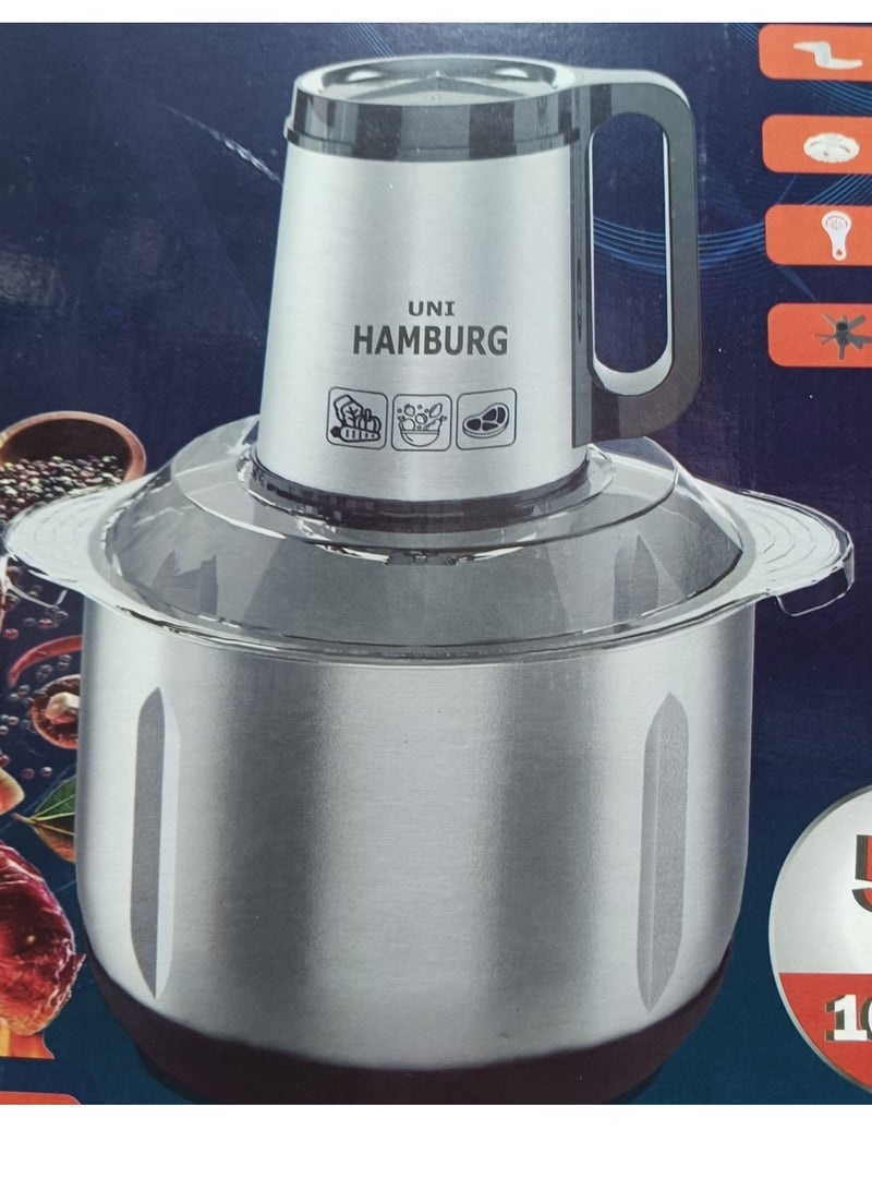 هامبورغ كبة لحمه بقدرة 1000 واط تتضمن  سعة5لتر، جسم من الاستانلس - Image 5