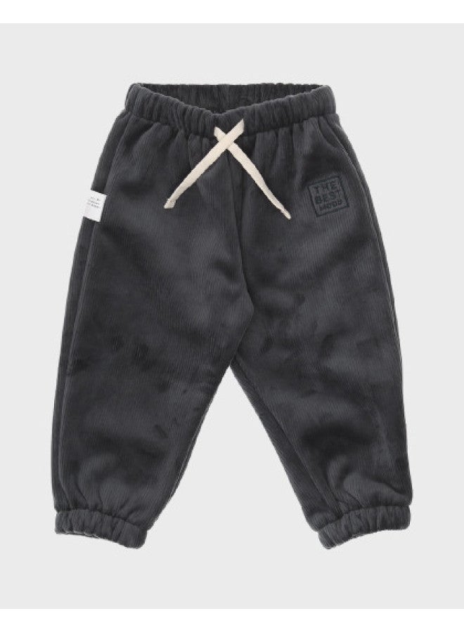 Zara Simple And Comfortable Fleece-lined Drawstring Waist Pants For Babies - Image 1