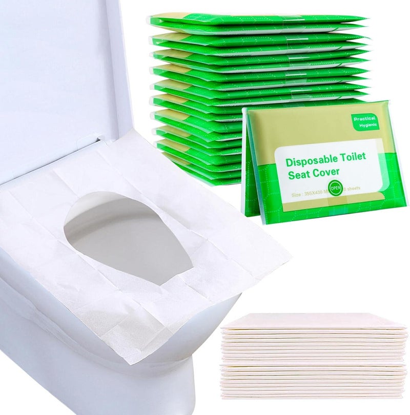 YGDZ Toilet Seat Covers Disposable, 110pcs Flushable Travel Disposable Toilet Seat Covers for Adults Kids Potty Training, Travel Essential Accessories for Airplane, Road Trips, Camping - Image 1