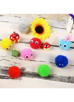 Pllieay Pllieay 120Pcs 2 Inch Very Large Assorted Pom poms Arts and Crafts for DIY Creative Crafts Decoration, 13 Colors  - Image 5