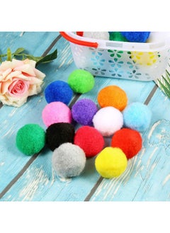 Pllieay Pllieay 120Pcs 2 Inch Very Large Assorted Pom poms Arts and Crafts for DIY Creative Crafts Decoration, 13 Colors  - Image 2