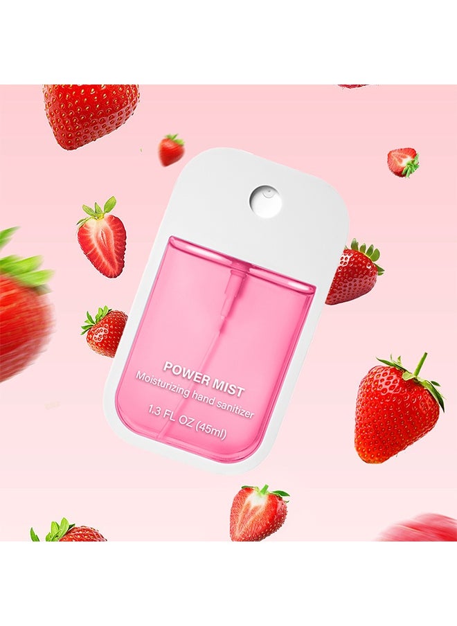 POWER Power Mist Moisturizing hand sanitizer - Power Mist Hydrating Hand Sanitizer Spray For Adults And Kids,Spray Hand Sanitizer Travel Size,Hydrating Hand Sanitizer Spray For Adults,Power Mist Hand Sanitizer 45ml (Strawberry)  - Image 2