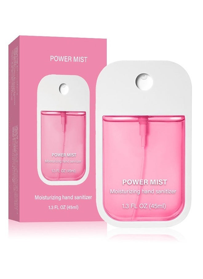 POWER Power Mist Moisturizing hand sanitizer - Power Mist Hydrating Hand Sanitizer Spray For Adults And Kids,Spray Hand Sanitizer Travel Size,Hydrating Hand Sanitizer Spray For Adults,Power Mist Hand Sanitizer 45ml (Strawberry)  - Image 1