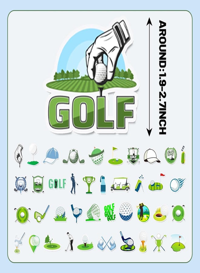 Lcnjscgo 200 PCS Golf Stickers, Golf Party Favors Supplies Birthday Party Decorations Waterproof Vinyl Golf Sports Stickers for Water Bottle Laptop - Image 2
