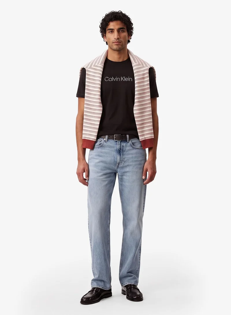 Textured Graphic Logo T-Shirt