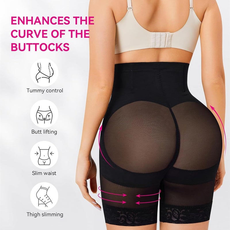 Global Explosions-Hip Shaping Pants Mesh Lace Breathable Hip Fitness Yoga High Waist Shaping Pants - Image 3
