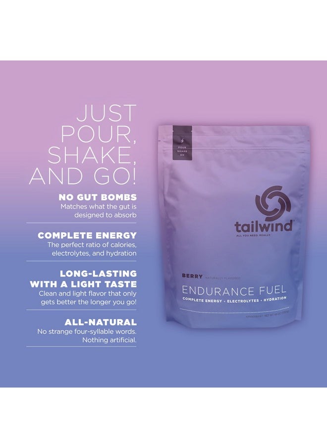 Tailwind Nutrition - Endurance Fuel, Electrolyte & Hydration Sports Drink Mix Powder, Gluten-Free, Vegan, Berry, 50 Servings - Image 1