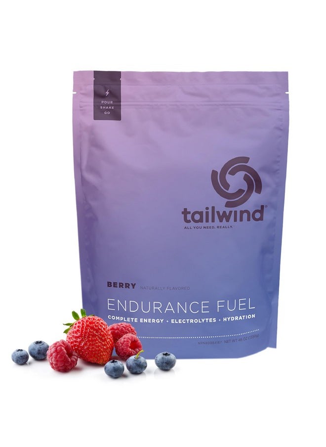 Tailwind Nutrition - Endurance Fuel, Electrolyte & Hydration Sports Drink Mix Powder, Gluten-Free, Vegan, Berry, 50 Servings - Image 1