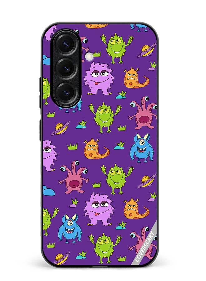 VR CREATIVE Protective Case Cover For Samsung Galaxy S25 Monsters Cartoon Design Multicolour