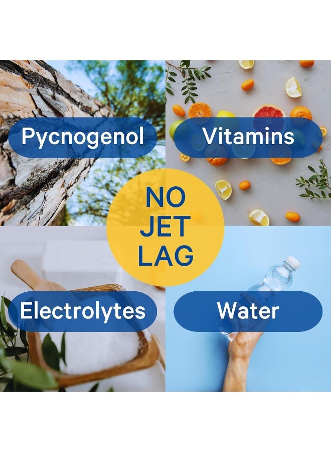 1Above أقراص مشروب فوّار مضاد لآثار السفر بالطائرة. مضاد أكسدة فائق - بيكنوجينول + فيتامينات + إلكتروليتات للسفر والعمل والحفلات. 20 حبة (2 أنبوب) توت - Image 3