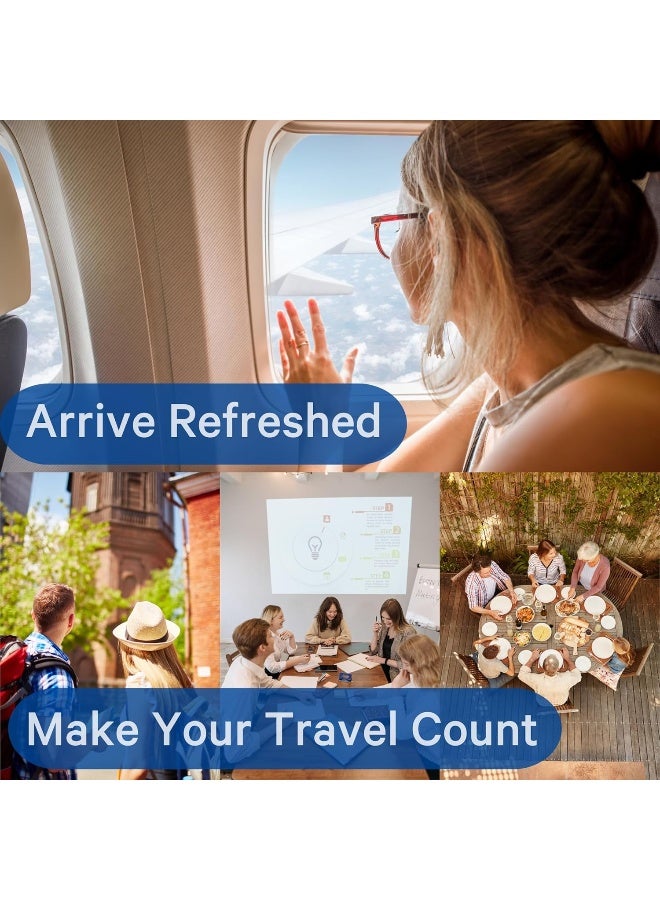 1Above أقراص مشروب فوّار مضاد لآثار السفر بالطائرة. مضاد أكسدة فائق - بيكنوجينول + فيتامينات + إلكتروليتات للسفر والعمل والحفلات. 20 حبة (2 أنبوب) توت - Image 4