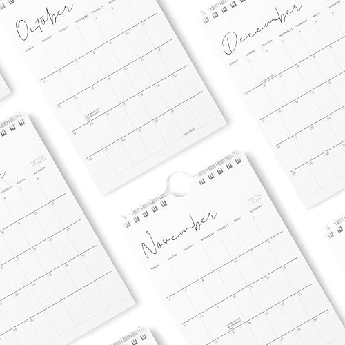 Karto Mini Wall Calendar 2025 - Vertical 6x9 inch Runs Until June 2026 - Small, Versatile and Easy Planning with the Aesthetic Desk Monthly Calendar - Cursive - Image 3