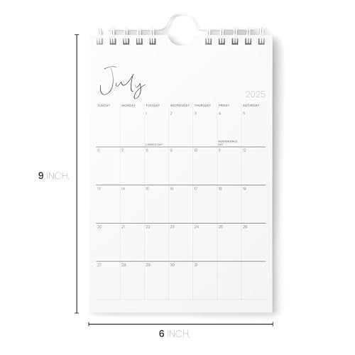 Karto Mini Wall Calendar 2025 - Vertical 6x9 inch Runs Until June 2026 - Small, Versatile and Easy Planning with the Aesthetic Desk Monthly Calendar - Cursive - Image 4