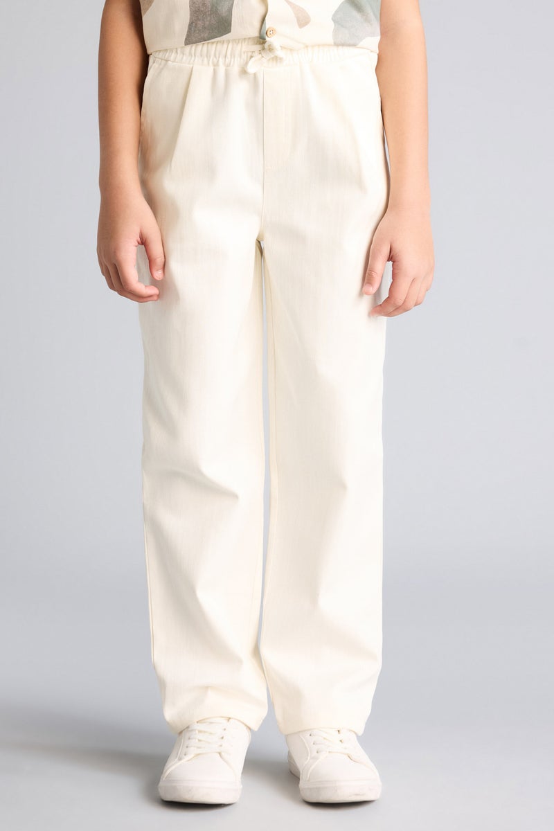 DeFacto Beige Boy Boy Carrot Fit Standard Fit Gabardine Trousers Casual - Image 3