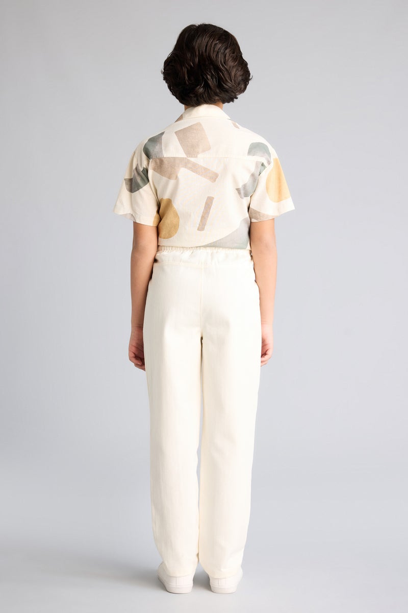 DeFacto Beige Boy Boy Carrot Fit Standard Fit Gabardine Trousers Casual - Image 5