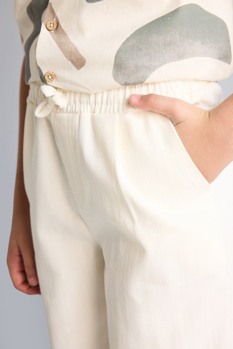 DeFacto Beige Boy Boy Carrot Fit Standard Fit Gabardine Trousers Casual - Image 4