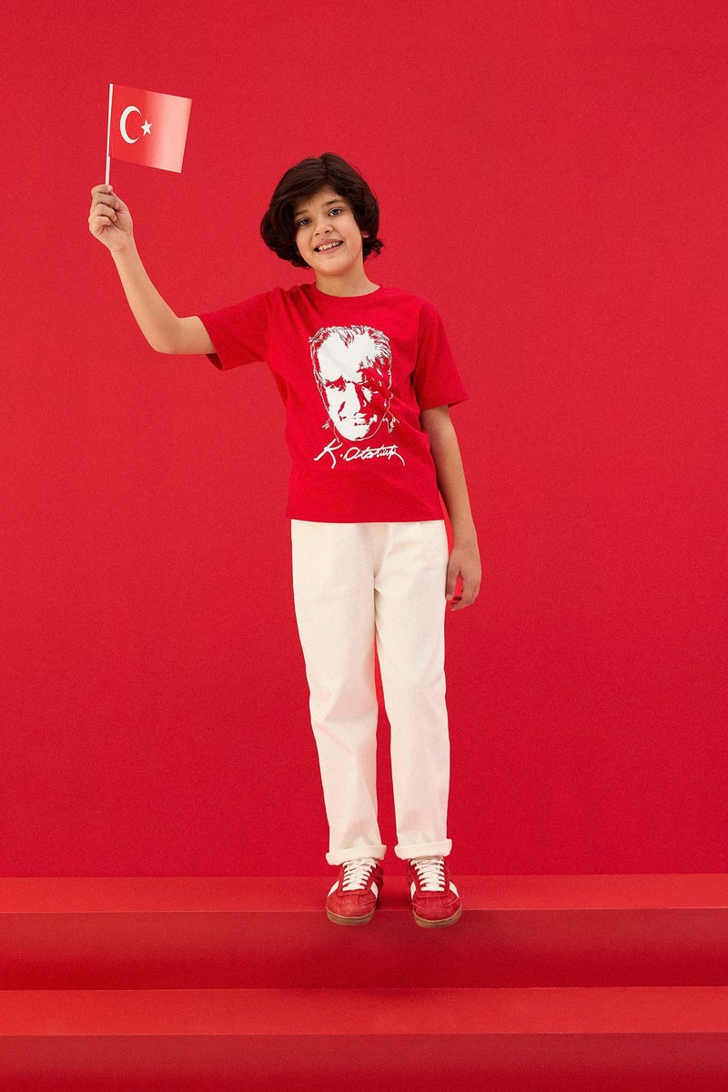 DeFacto Beige Boy Boy Carrot Fit Standard Fit Gabardine Trousers Casual - Image 2