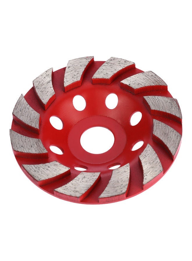 NIBEMINENT Diamond Segment Grinding Wheel Disc Red/Silver 11x2x10cm - Image 1