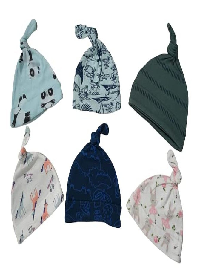 NAVYZONE Navy Zone Cotton Hosiery Santa Cap for Little Baby (0-12 Months) (Pack of 2) - Image 1