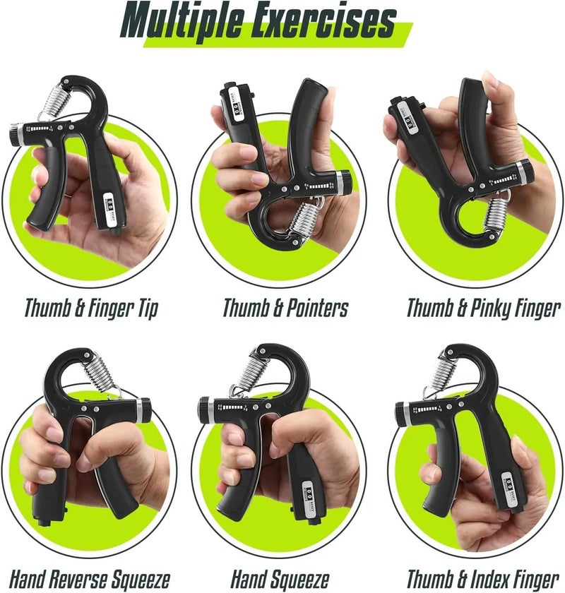 AJRO DEAL Hand Gripper & Finger Resistance Band – Adjustable Hand Grip With Counter Strengthener for Muscle Gain, Wrist Rehab, Injury Recovery, and Fitness Training - Image 5
